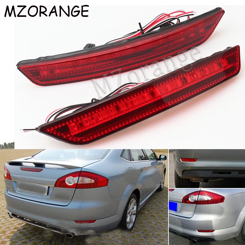 Car styling Tail Rear Bumper font b Lamp b font LED Reflector stop Brake light fog