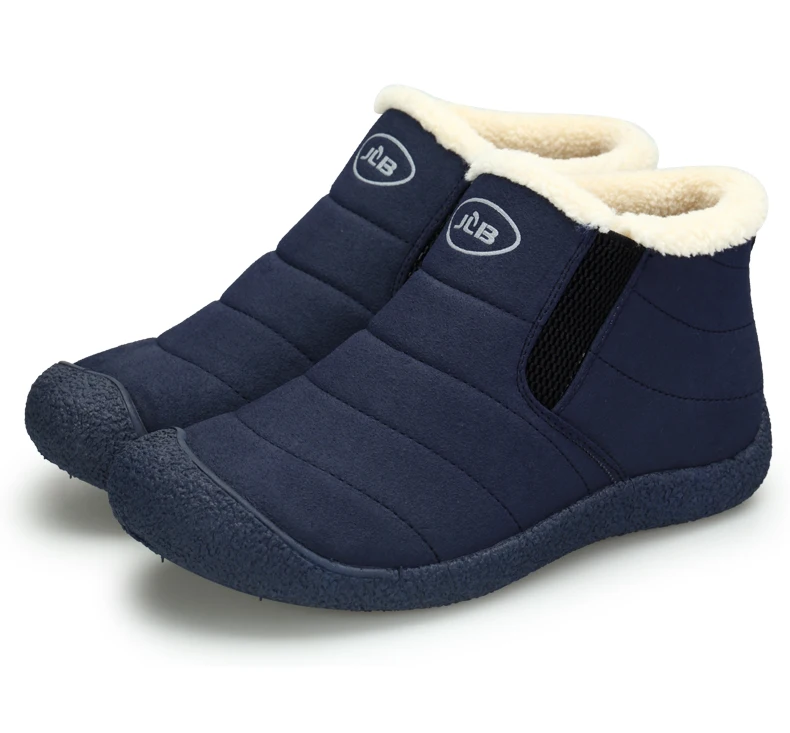 ALEADER/зимние мужские ботинки; водонепроницаемые уличные Прогулочные кроссовки; резиновая теплая обувь без шнуровки; мужские ботильоны с меховой подкладкой