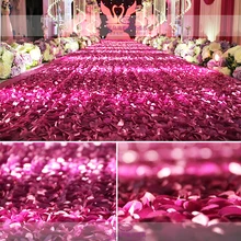 20 м/лот роза цветок capet 1,4 метра широкий Свадебный розовый ковер, свадебный ковер бегун, свадебные украшения, свадьба прохода бегун