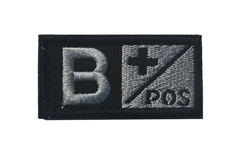 Военные значки-нашивки, идентификация, 3D вышивка, тактические заплатки, дизайн, знак крови, тип A+ B+ AB+ O+ поз. Нег - Цвет: 10