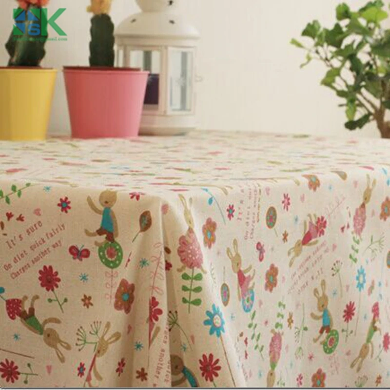 2016 New Arrival Newest HOT European High grade cartoon design linen tablecloth easy clean check table cloth on sale freee shi | Дом и сад