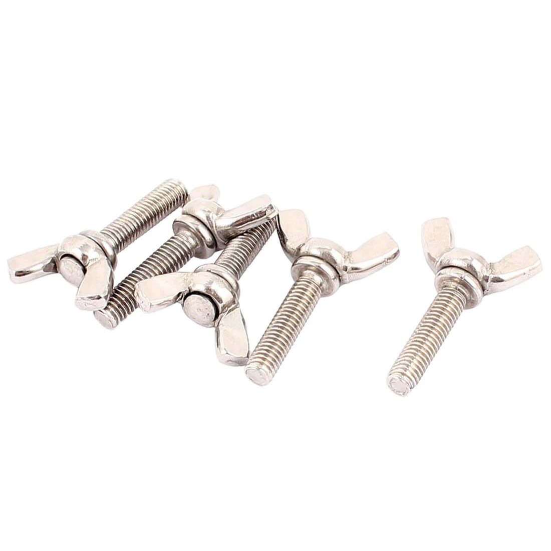 M5x20mm 20mm Wide 304 Stainless Steel Wing Head Screw Bolts 5pcsin