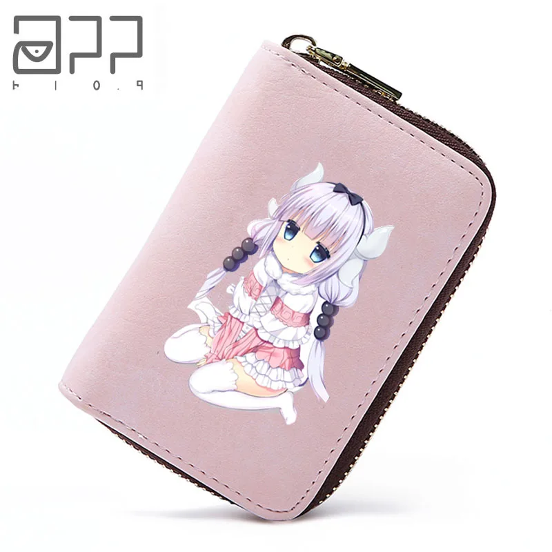 

APP BLOG Brand Cartoon Anime Miss Kobayashi's Dragon Maid Cute Lovely PU Function Card Holder Case Business Women ID Credit Bag