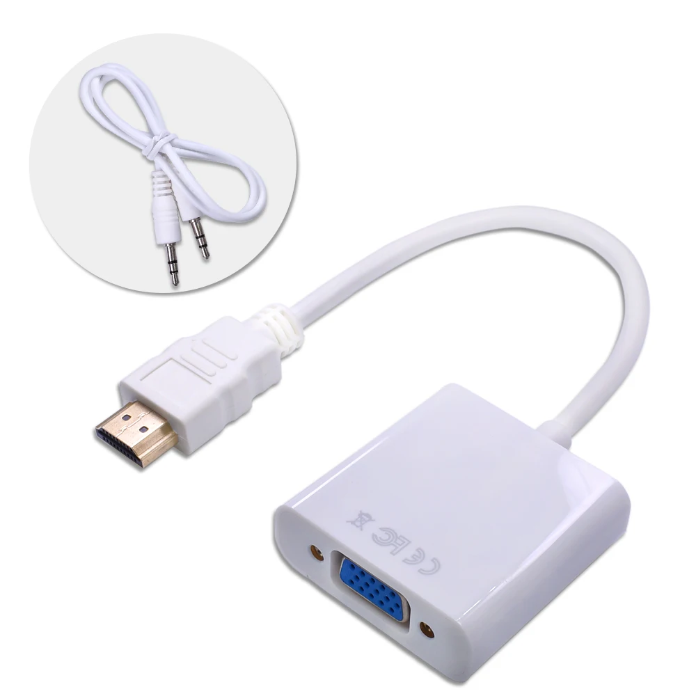 Tishric ل تحويل hdmi إلى vga محول الكابل ل HDMI2VGA مع الفيديو الصوت hdtv للكمبيوتر محمول كامل hd 1080 وعاء العارض Tishric ل تحويل hdmi إلى vga محول الكابل ل HDMI2VGA مع الفيديو الصوت hdtv للكمبيوتر محمول كامل hd 1080 وعاء العارض