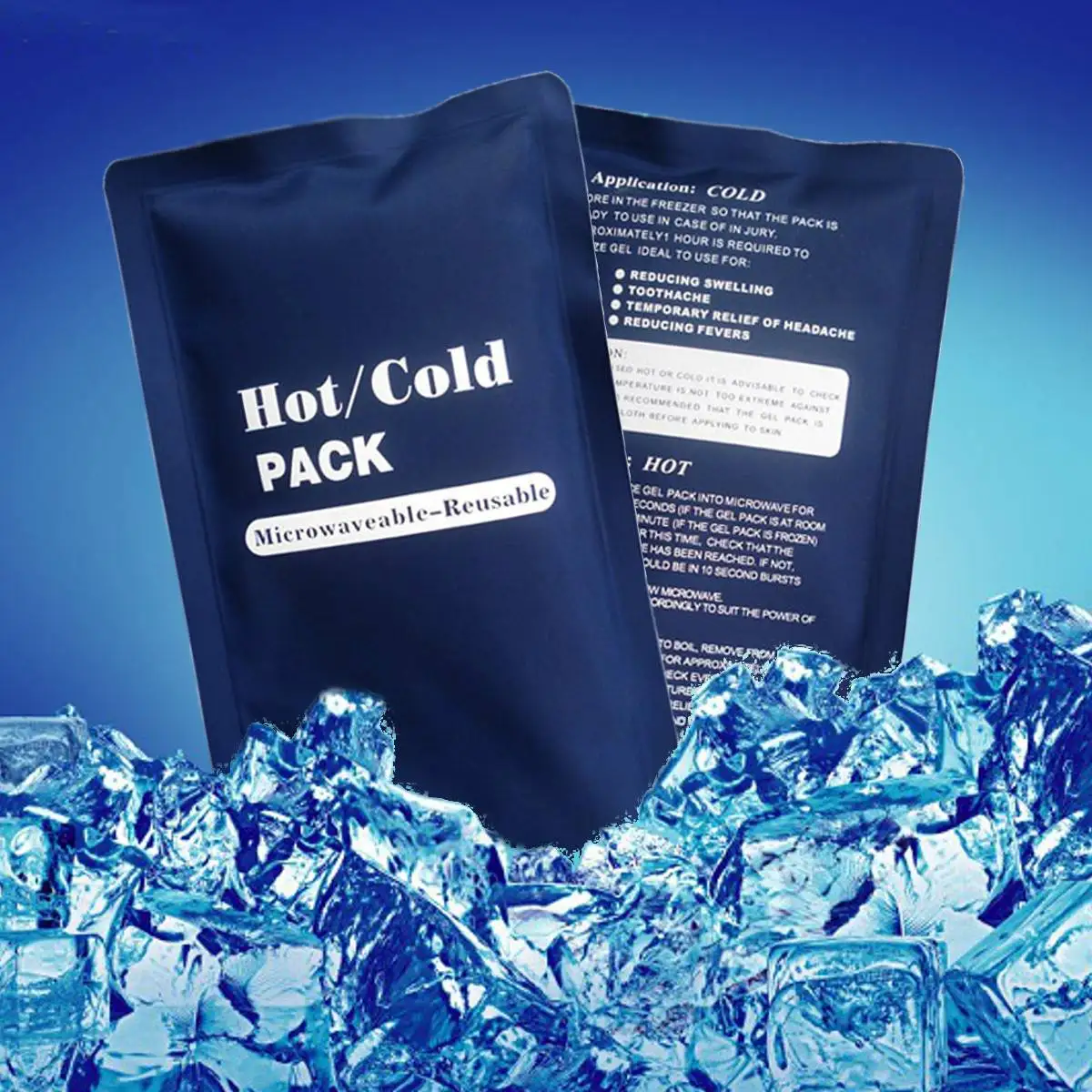 

1Pc 23x13cm Reusable Heat Cool Hot Cold Packs Ice Bag Cool Bag Warm Pack Sports Muscle Back Pain Relief New