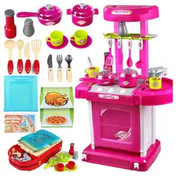 Новый 1 комплект портативная электронная детская кухонная плита для девочек игровой набор