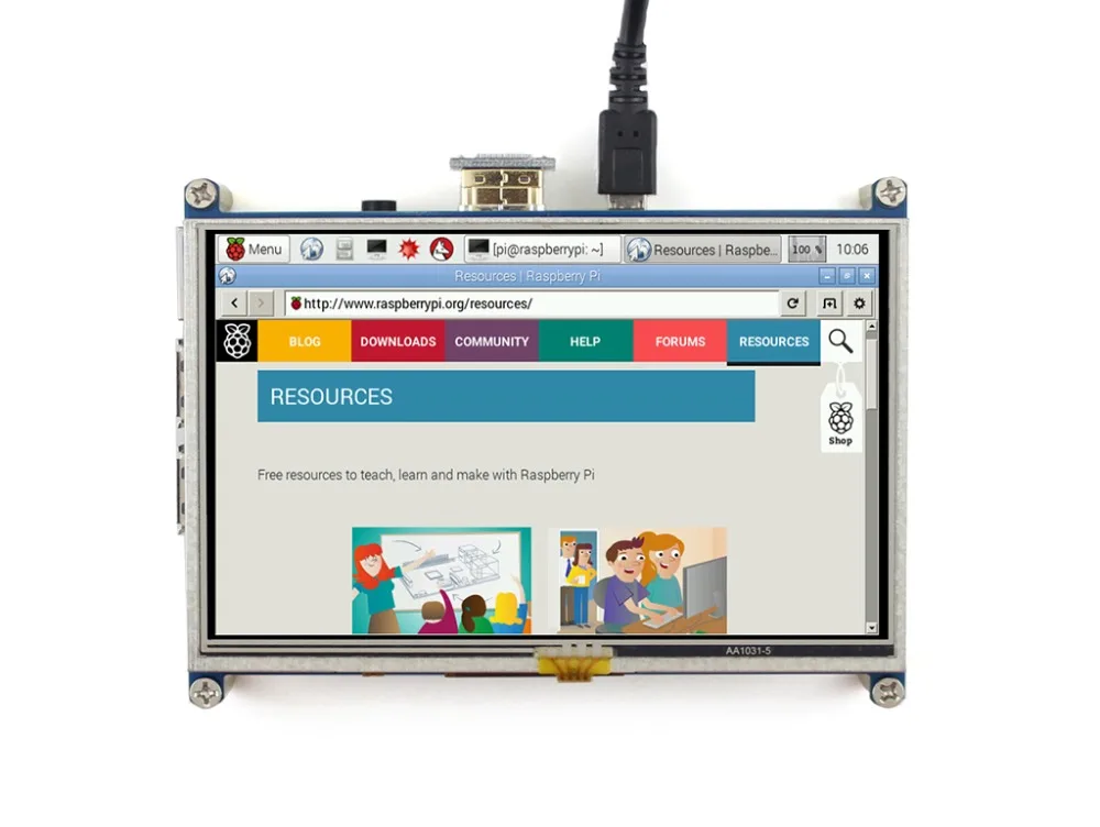 Waveshare 5" Resistive Touch Screen LCD HDMI interface 800