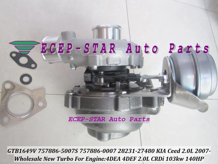 Turbo GTB1649V 757886 757886-5007S 757886-0007 28231-27480 2823127480 Turbine Turbocharger For KIA Ceed 4DEA 4DEF 2.0L CRDi (6)