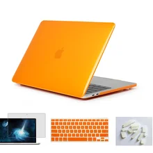 Прорезиненный Жесткий чехол с клавиатурой, защитная пленка для экрана, Пылезащитная заглушка для Apple Macbook Pro Air 1" 12" 13," 15" 15," дюймов