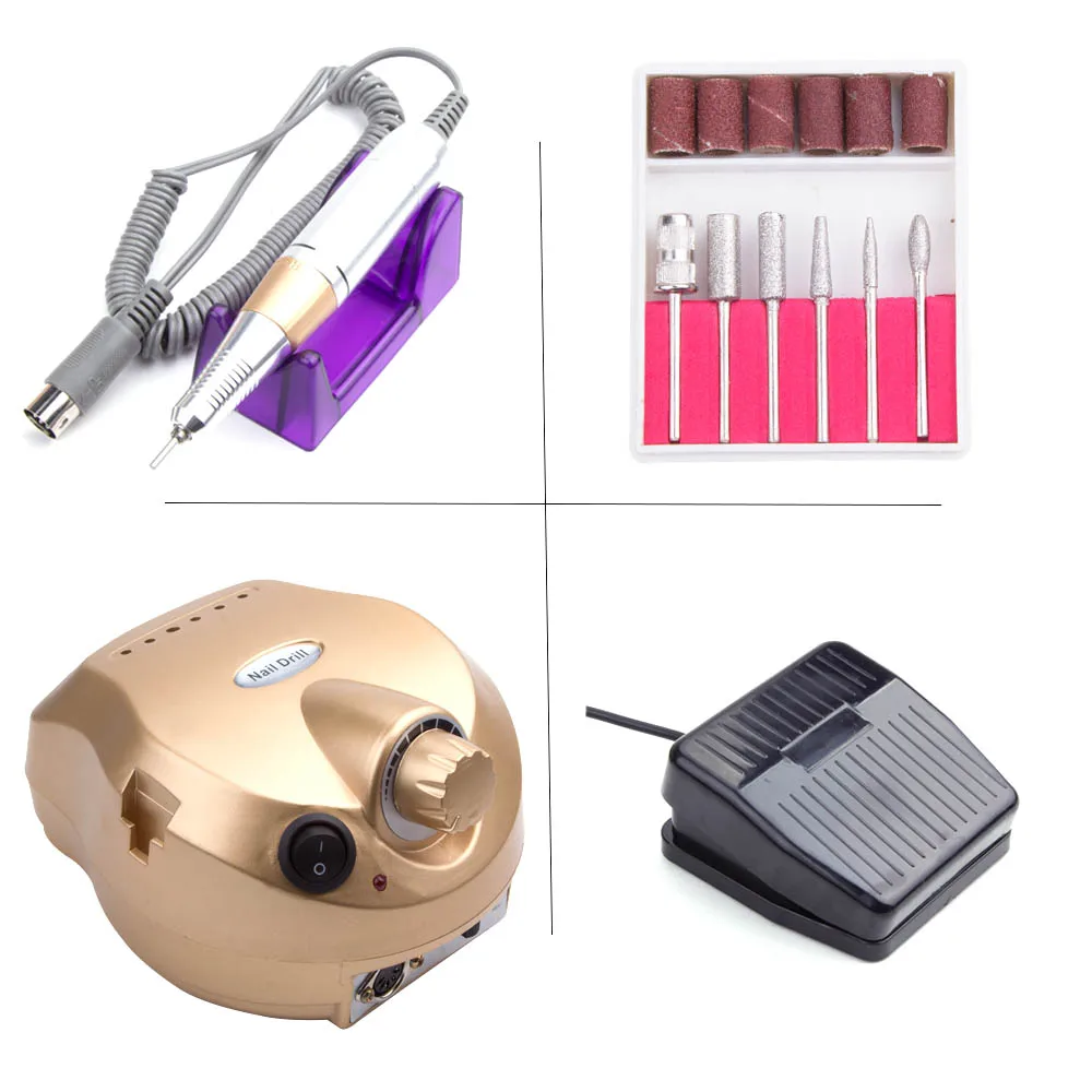 

30000RPM Professional Machine Nail Drill Art Polisher Apparatus for Ceramic Manicure Pedicure Kit Electric with Cutter Tool Bit