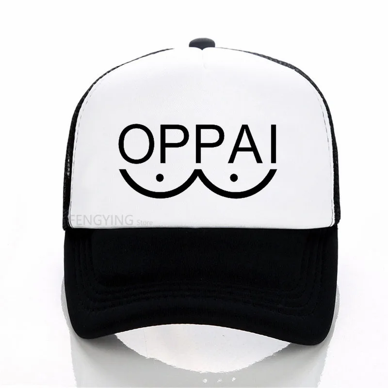 

One Punch Man Hero Saitama Oppai baseball cap Casual Adjustable mesh hat Unisex sports trucker hat