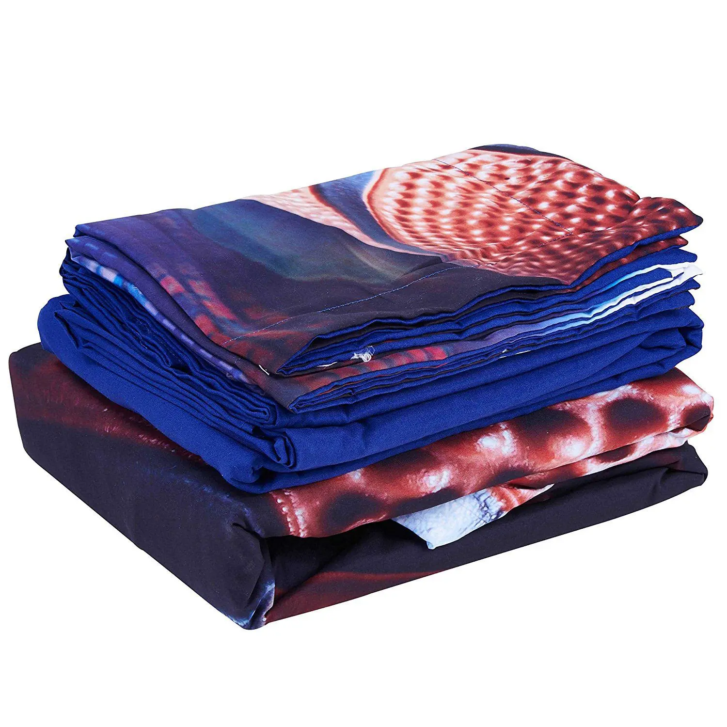 

NHBR-3D Basketball Bedding Set for Teen Boys Polyester Cover Set No Duvet Comforter inside