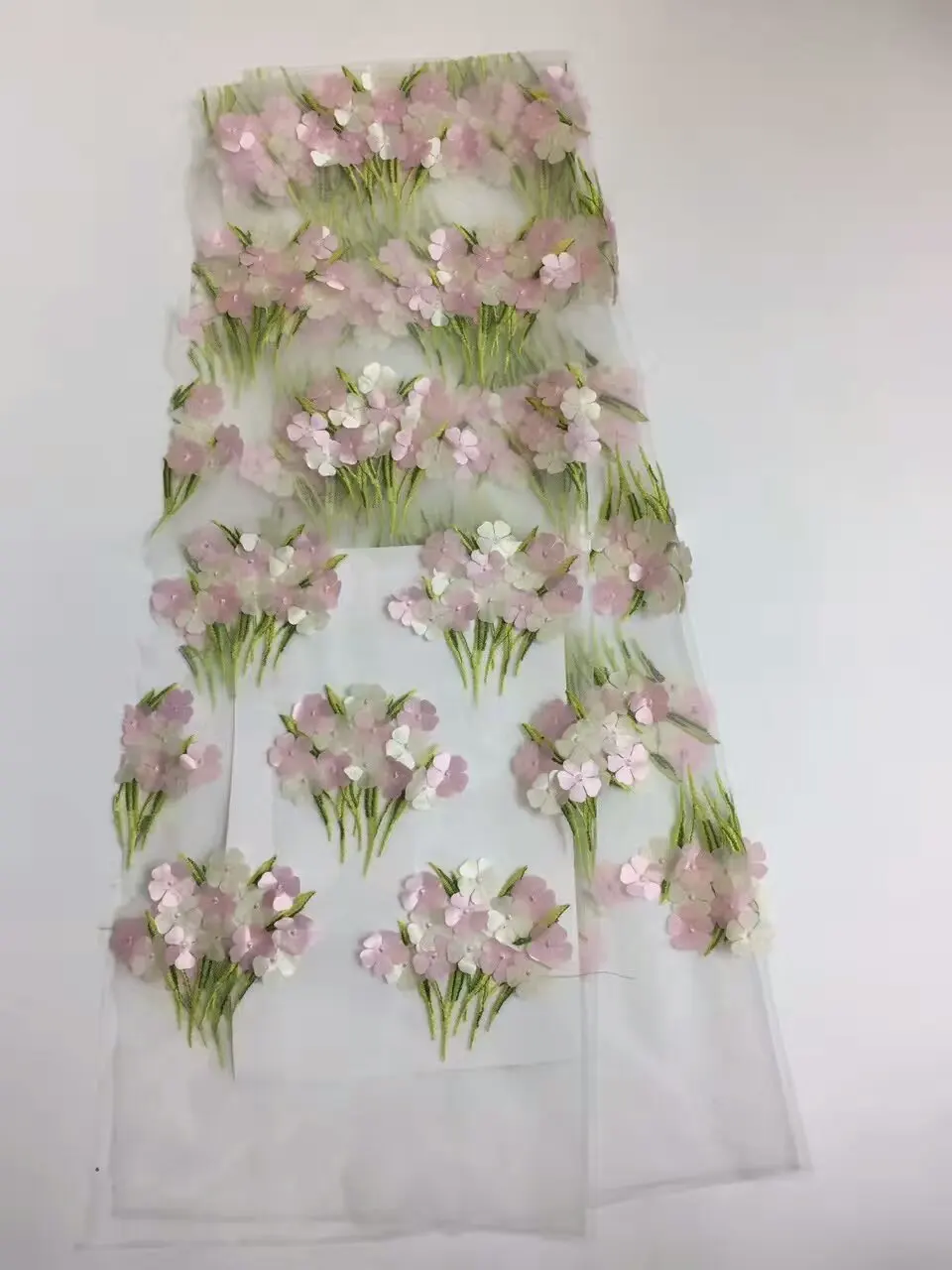 tulle with lace appliques