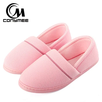 

Women Winter Home Slippers Flats Shoes Soft Floor Indoor Pantufa Casual Slipper Ladies Cute Pink Cotton Shoe Terlik Big Size
