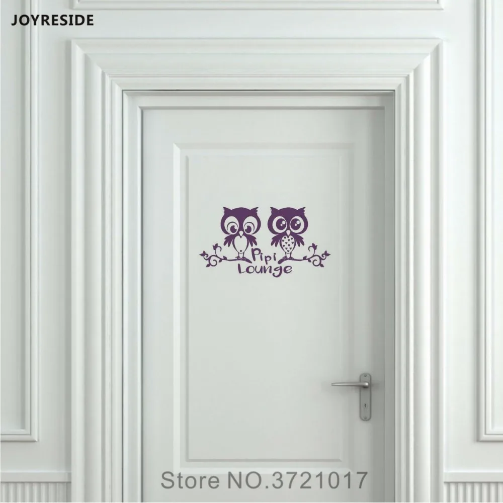 Joyreside Eulen Pipi Lounge Unisex Toilette Bad Wc Zeichen Tur Wand Aufkleber Vinyl Aufkleber Lustige Dekor Hause Dekoration Xy094 Wandaufkleber Aliexpress