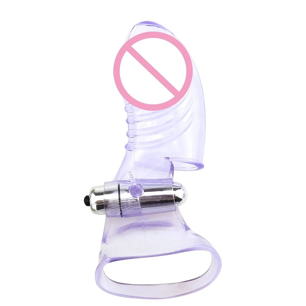 Finger Sleeve Vibrator with Battery G Spot Massage Clit Stimulate Sex Toys For Women Lesbian Orgasm Adult Products