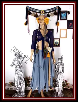 

Belly dance top Transparent thin Belly Dance 7 furcal flare Blouse Top CF82