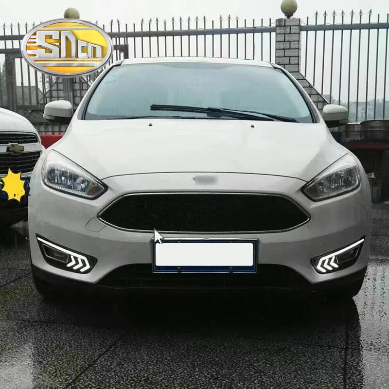 

SNCN LED Daytime Running Light For Ford Focus 4 MK4 2015 - 2018 Yellow Turn Signal Relay Waterproof 12V DRL Fog Lamp Decoration