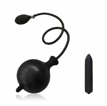 10 Speed Bullet Vibrators Inflatable Anal Plug Expandable Anal Dilator Inflate Big Butt Plug Dildos Air-filled Pump Sex Toy