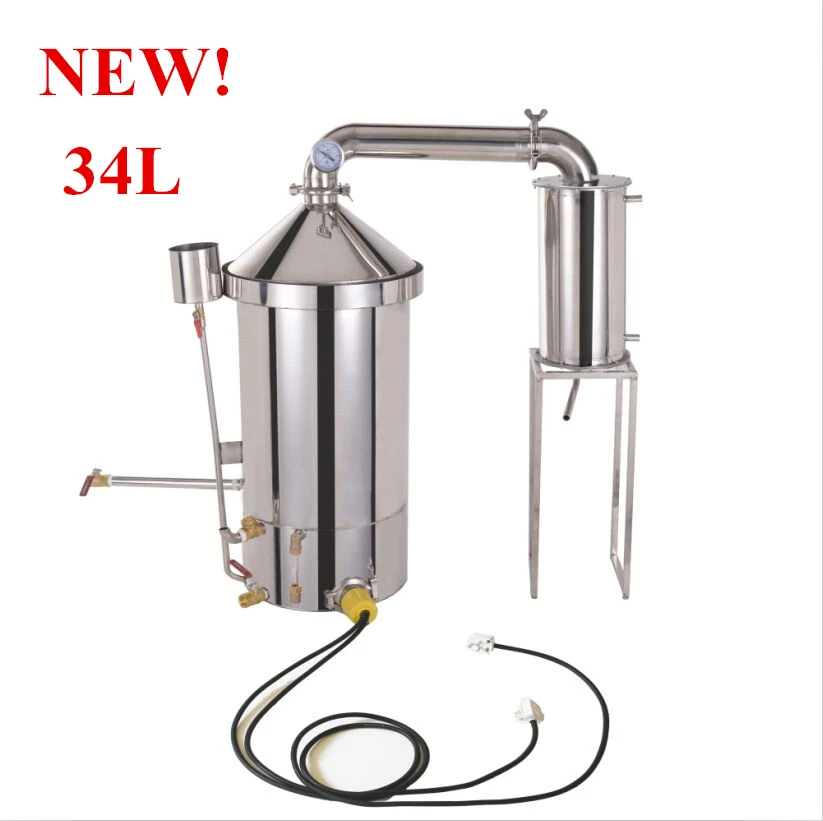 Electric Heating Stainless Steel Home Wine Brewing Equipment 34L Double