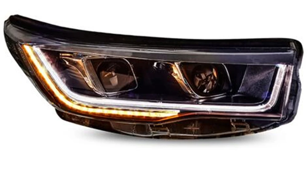 Автомобильный Стайлинг для Toyota Highlander Kluger 2015 2016 2017 фары светодиодный ДХО
