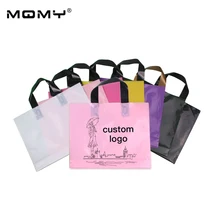 500 шт. 24x30+ 6 см Логотип пластик хозяйственная сумка с ручкой, ювелирные изделия мешок для хранения сумка для подарка