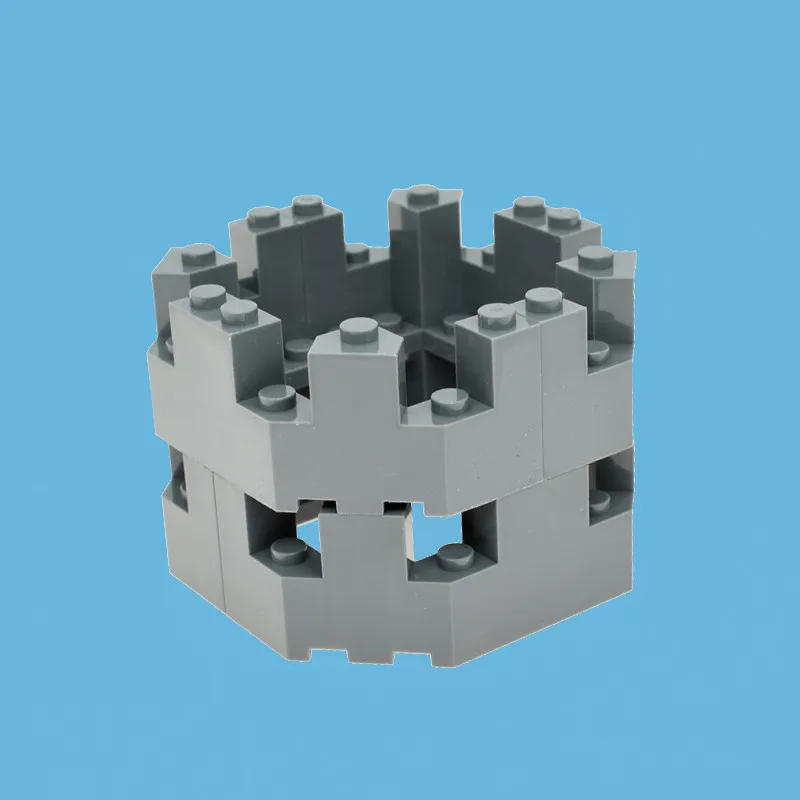 

4Pcs/lot MOC Brick Castle Turret Top 4 x 8 x 2 1/3 Educational Building Blocks for DIY Bricks Parts Compatible with 6066