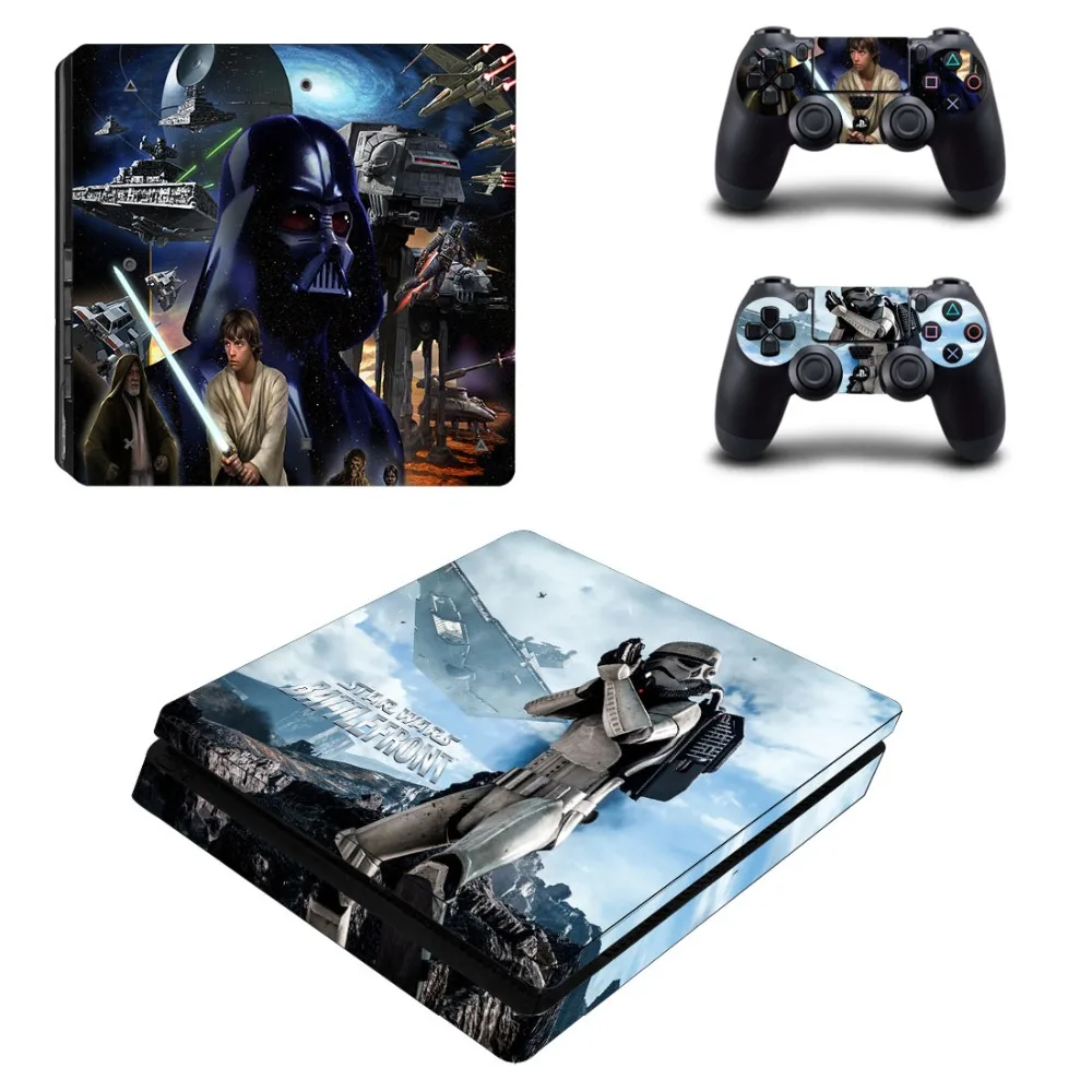 Виниловая наклейка Star Wars для консоли Playstation 4 и 2 контроллеров PS4 Slim Skin|Наклейки| |