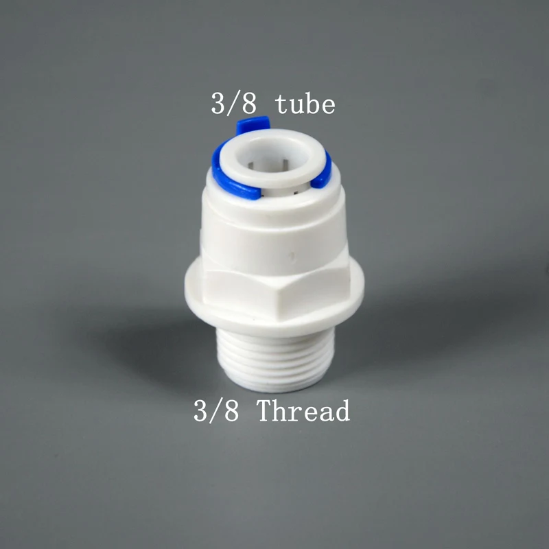 3/8 OD PE трубка к трубке/внутренняя и внешняя резьба Быстрый разъем аквариумный фильтр для воды RO фильтр система обратного осмоса - Цвет: 6
