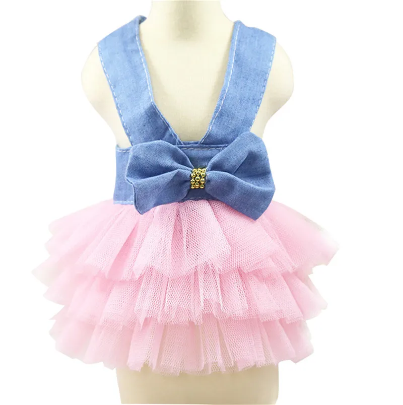 Dog Hair Bows with Dress Puppy Dog Clothes Skirts Pet Grooming Products06