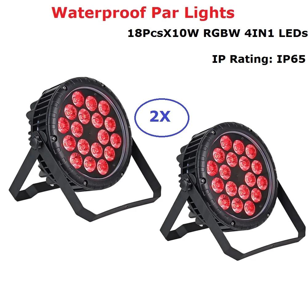 Новый профессиональный светодио дный сцены 18X10 Вт RGBW 4IN1 PAR LED DMX этап эффект освещения DMX512 подчиненная Водонепроницаемый par огни