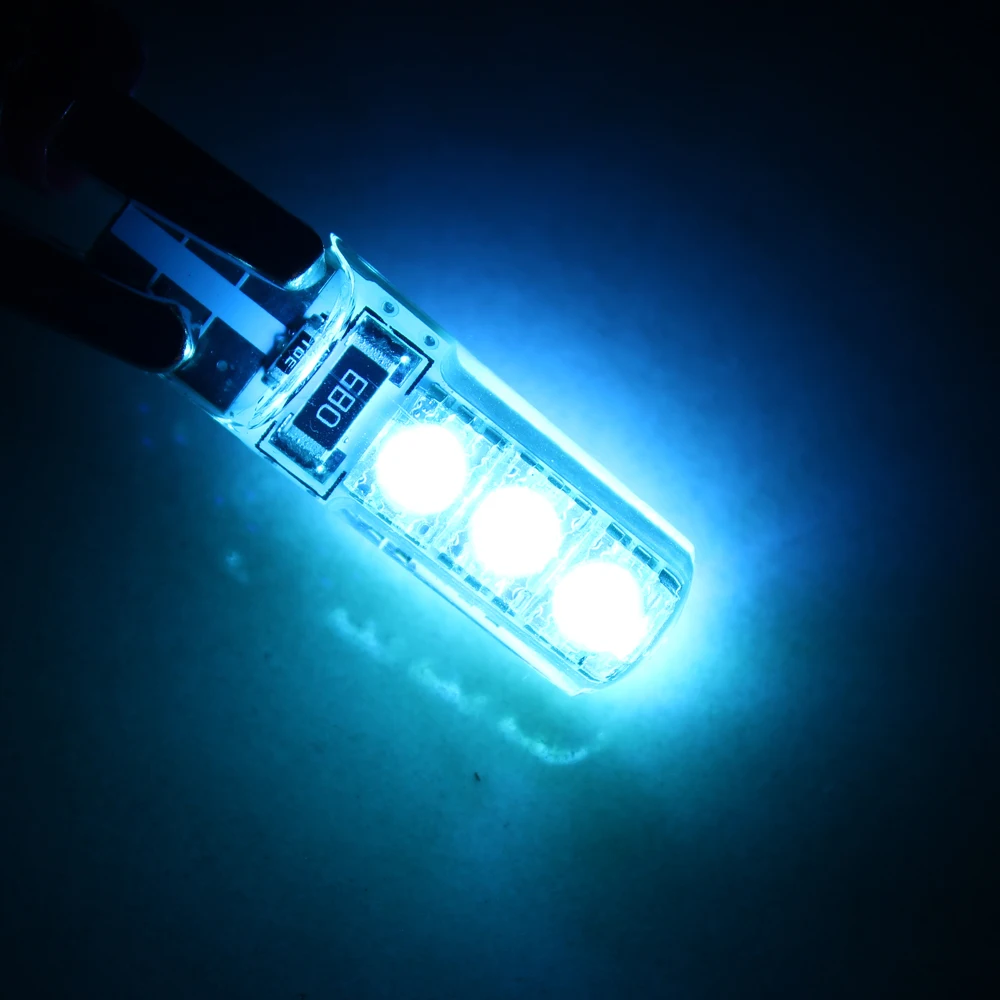 4 шт. T10 W5W 5 5050LED салона автомобиля свет COB силиконовая Автоматическая сигнальная