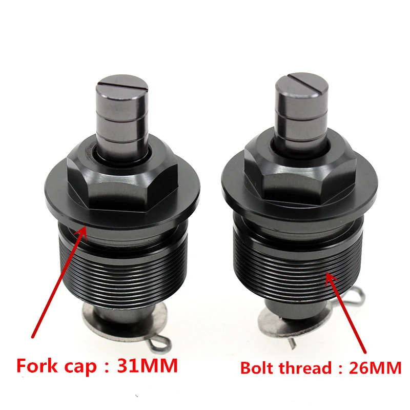 1 Pair 31mm Motorcycle CNC Preload Adjuster Fit fork Bolts Fit for Honda CBF150 1 Pair 31mm Motorcycle CNC Preload Adjuster Fit fork Bolts Fit for Honda CBF150