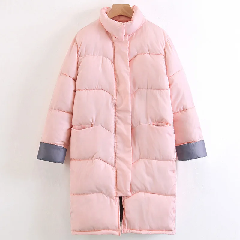Chaud rose Veste Chaude Femmes Outwear Parkas D'hiver Épais Le Coton vert Beige Bas Rembourré Vestes Mode Slim Manteau 2019 Long Vers Épaississent noir U7PxwB