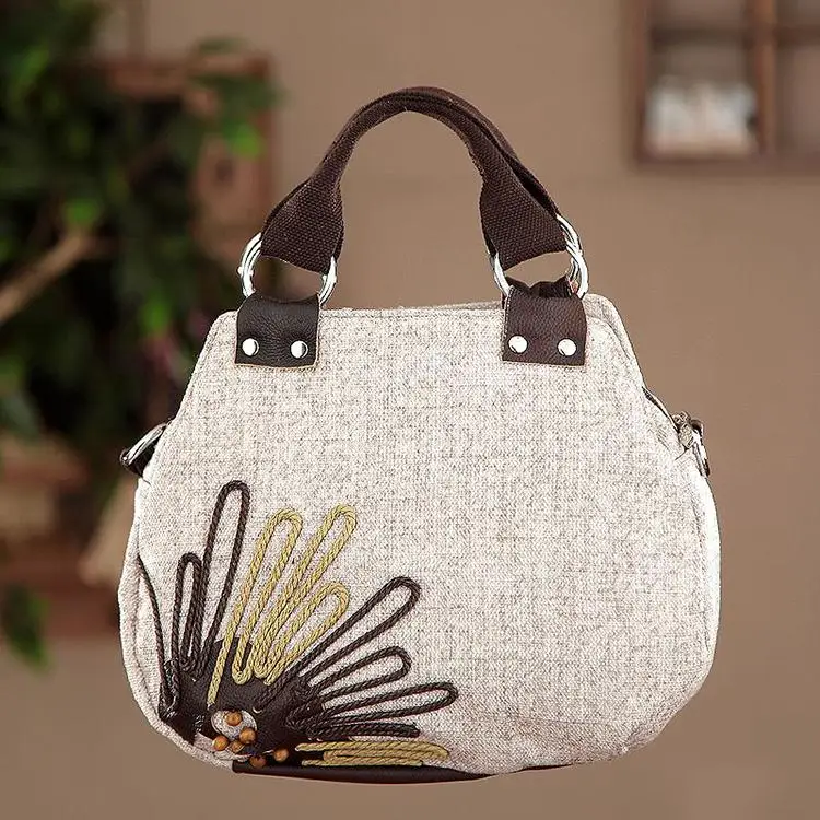 Lona de la vendimia Bolsas de Mensajero de Alta Calidad Hechos A Mano Bolsas de Mano