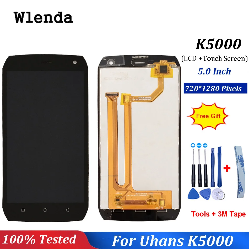 

For Uhans K5000 LCD Display and Touch Screen Repair Parts 5.0 inch Replacement Phone Accessories+Tools For UHANS K5000 K01