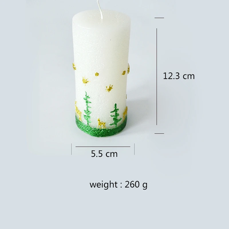 Николь силиконовая свеча плесень большой размеры ёлки и олень рельеф цилиндрической формы рождественская Форма Ремесло ручной работы мыло инструмент