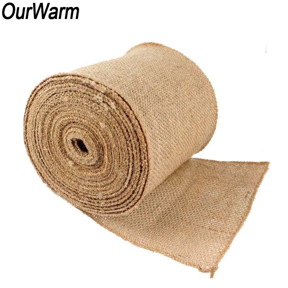 OurWarm 10 м* 15 см пряжа Hessian ленты для свадебных стульев лук DIY Банкетный отель Винтаж свадебное украшение домашний текстиль