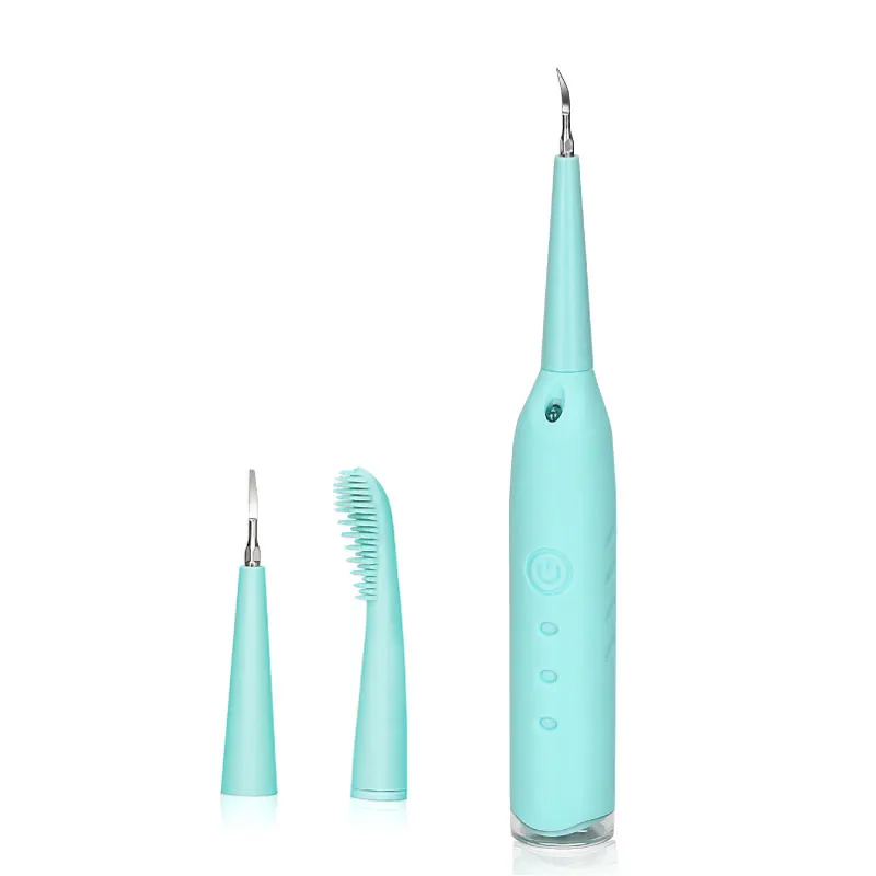 Расширенный набор инструментов для удаления зубного налета с 3 головками зубная нить для чистки зубного камня зубная нить - Цвет: Зеленый