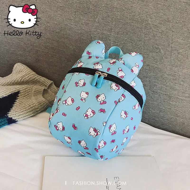 Hello kitty малыша анти потерянный рюкзак с жгут милый мультфильм ребенка прогулки поводки плечи мешок анти потерянный запястье ссылка детски - Цвет: Blue