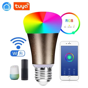 

Tuya app high quality WiFi voice remote control light magic RGB LED light switch smart LED light bulb switch