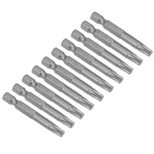 Uxcell 10 шт. T15/20/8/10/25/30/6 S2 высокого сплава Сталь Магнитная Шестигранная головка отвертки 1/" шестигранный DIY электрические ручные инструменты