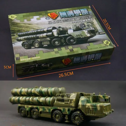 4D Plastic Assembled Air Defense Missile Launching Vehicle 1 72 Scale Puzzle Assembling Military Model Toys
