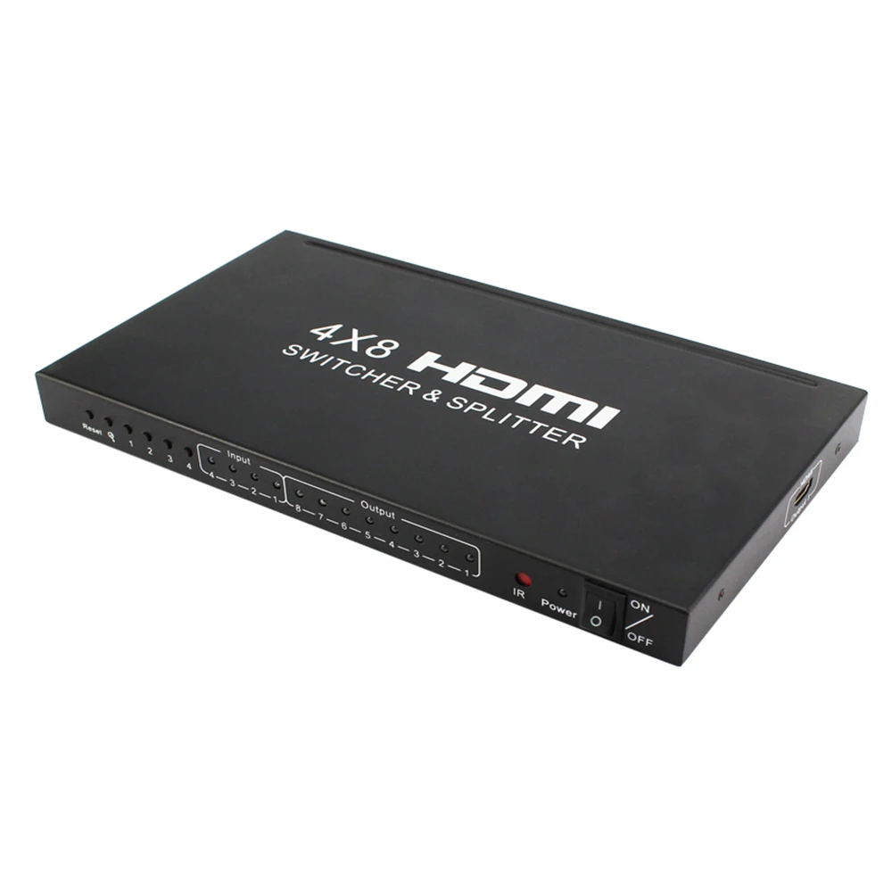 HDMI коммутатор 4 в 8 выход 4*8 HD ТВ Видео Kvm переключатель Hdmi 4K * 2K 3D|KVM-переключатели| |