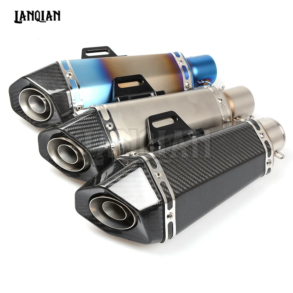 

Universal 36-51mm Modified Carbon Fiber Exhaust Motorcycle Exhaust Pipe Muffler For SUZUKI Hayabusa GSX R1300 S1000 S1000F