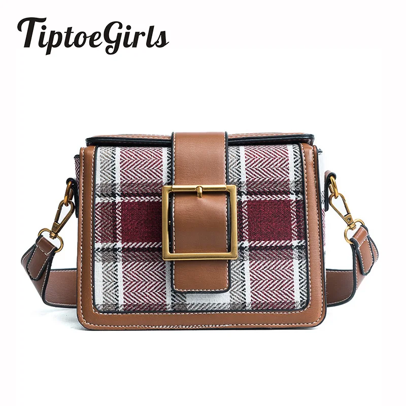 

2018 New Korean Fashion Personality Plaid Small Square Bag Wild Temperament Casual Shoulder Messenger Handbag Tide