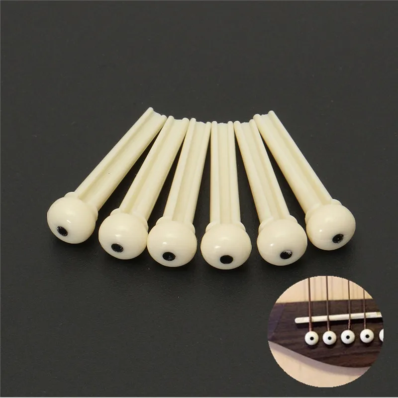 Zebra 12Pcs/set Plastic String End Ivory Guitar Bridge Pins for Musical