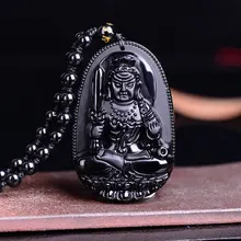 New High Quality Unique Natural Black Obsidian Carved Buddha Lucky Amulet Pendant Necklace For Women Men pendants Jewelry Gift New High Quality Unique Natural Black Obsidian Carved Buddha Lucky Amulet Pendant Necklace For Women Men pendants Jewelry Gift