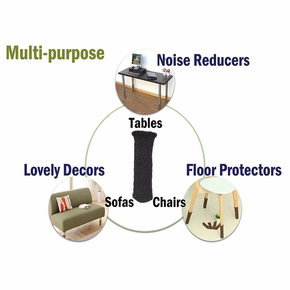 Nosii 4 шт. много Мебель протекторы Нескользящие полоски стол стул для ног пол протекторы Нескользящие Носки для девочек крышка