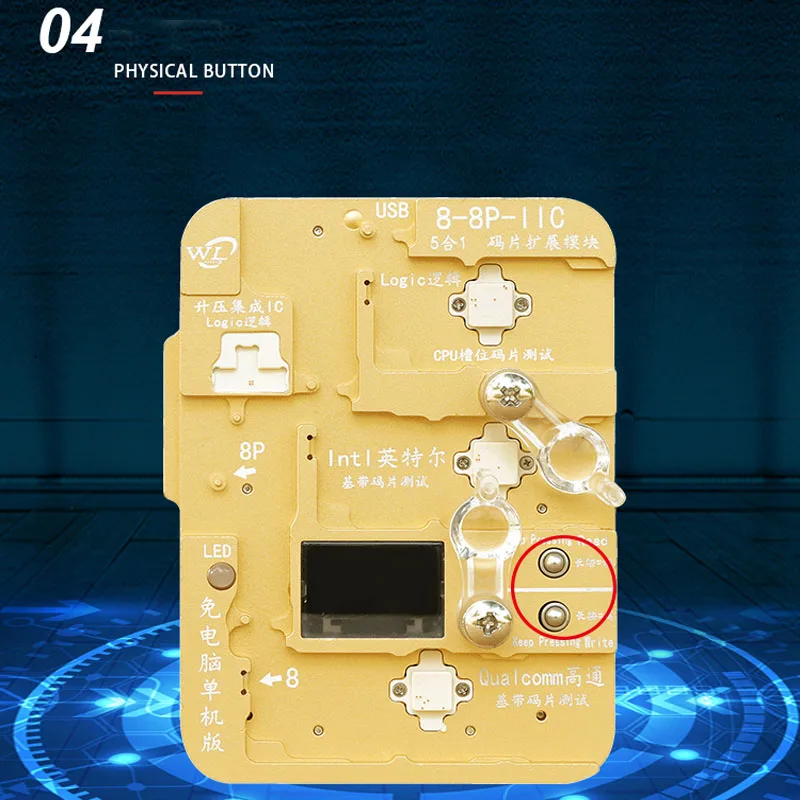 WL EEPROM IC программист для iPhone XR XSMAX X 8P 8 7P 7 6SP 6S 6P 6 Intel Qualcomm Baseband Logic модуль чтение